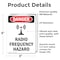 Signmission Radiation & Laser Sign, 5 in H x 3.5 in W, Vinyl Decal, Rectangle OS-2PACK-DS-D-35-V-1686 - alternate 3